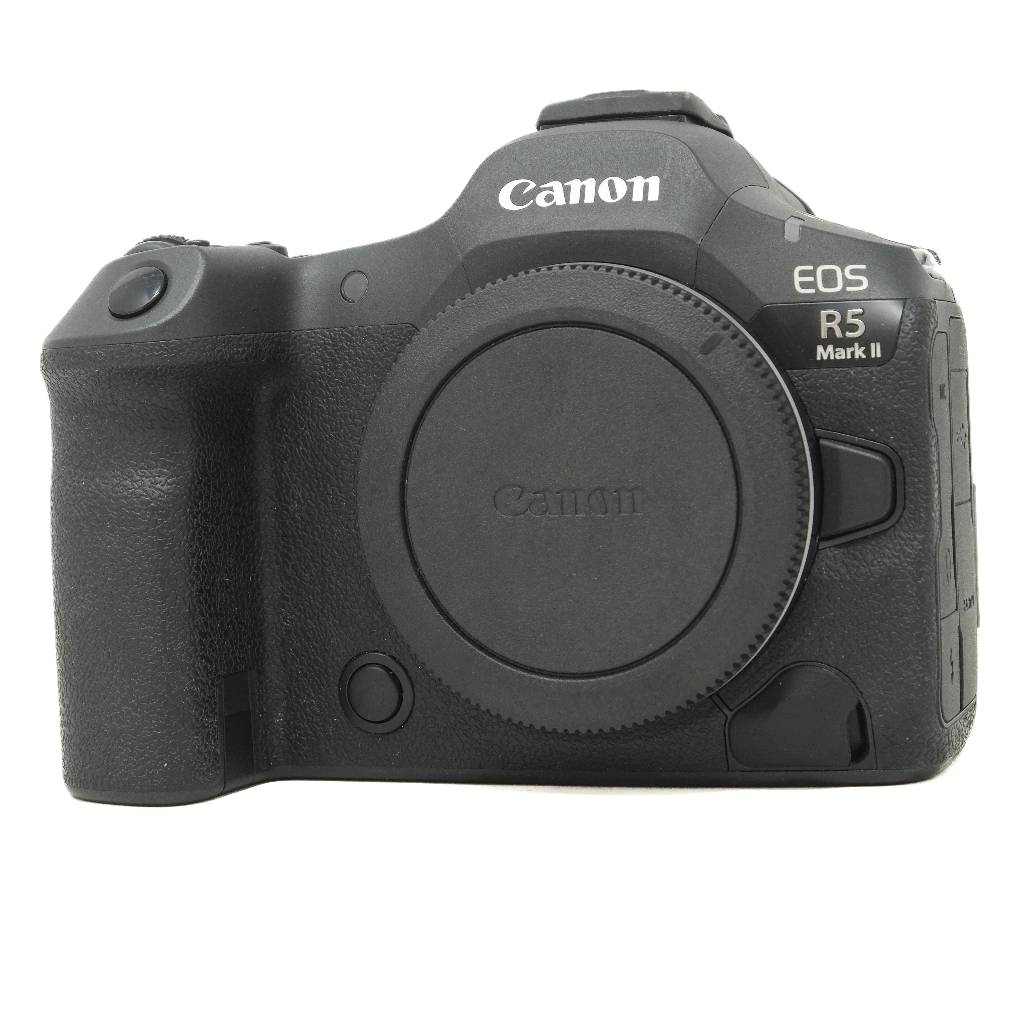 Canon EOS R5 Mark II camera body on a white background