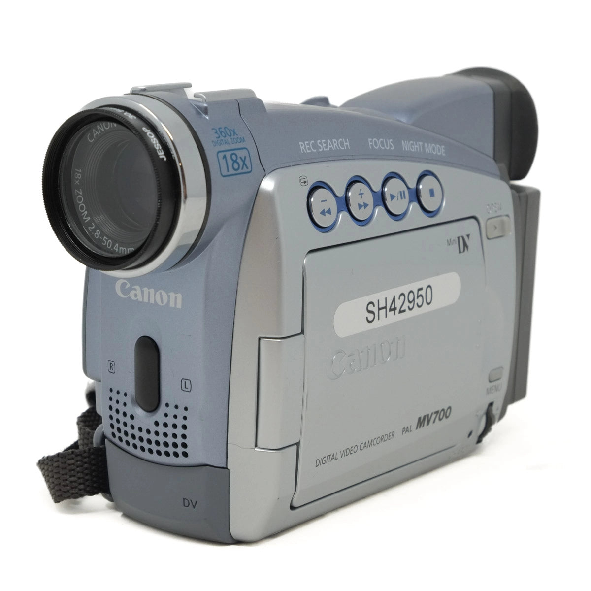 Canon digital video camera on a white background