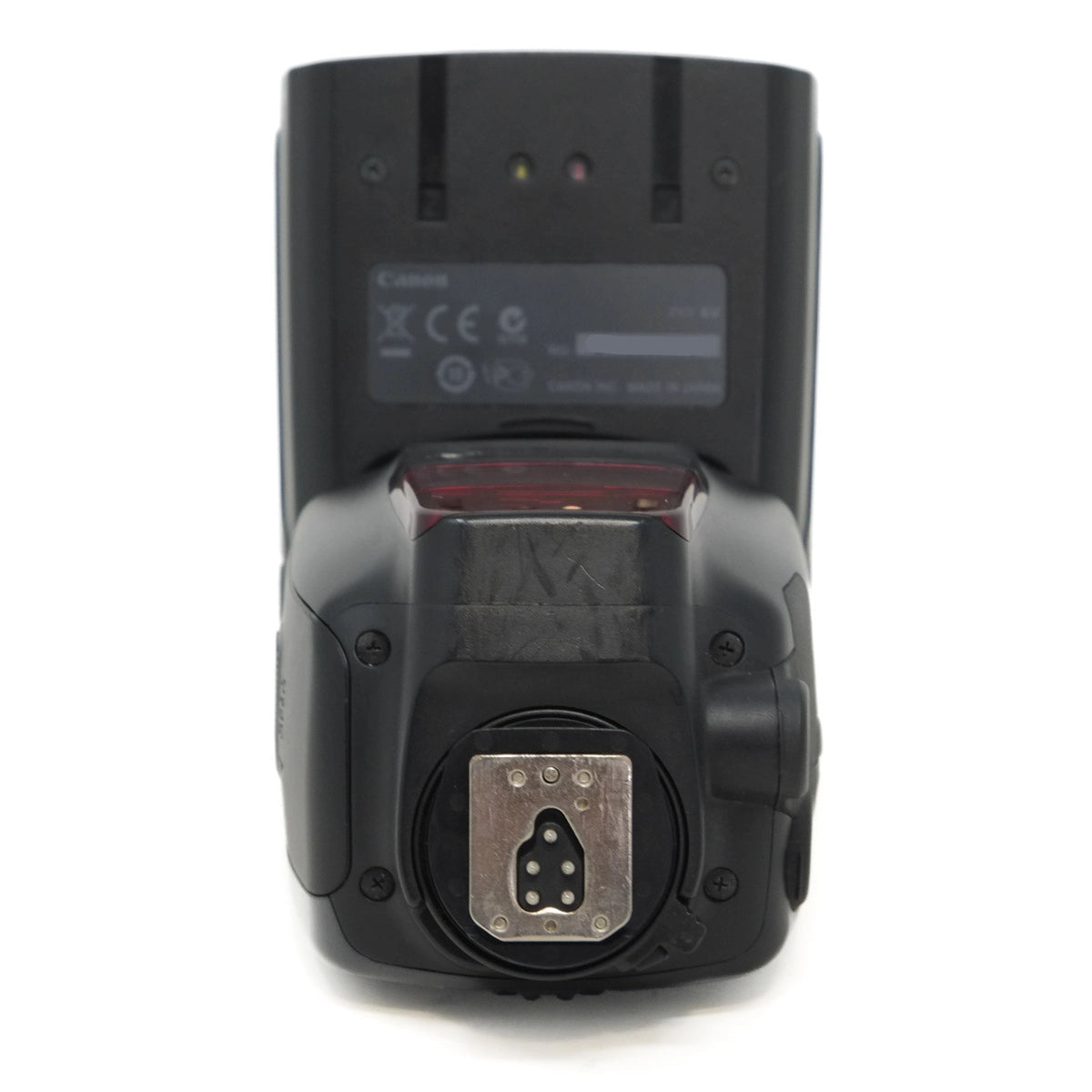 Canon camera flash unit on a white background