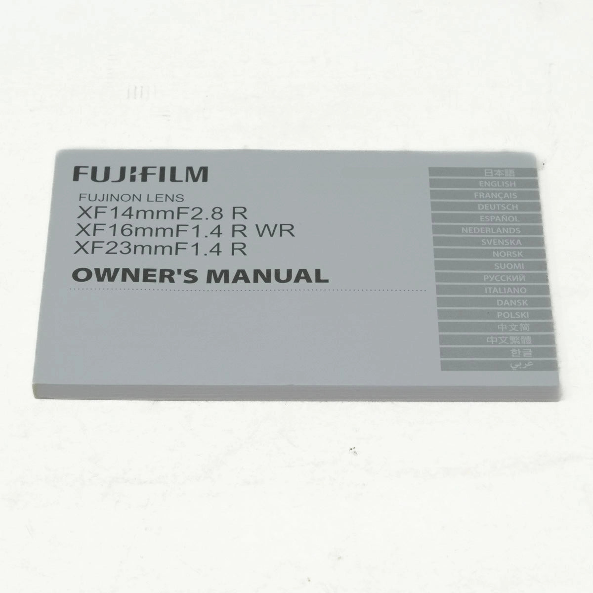 Used Fujifilm XF 16mm F1.4 R WR Lens - manual