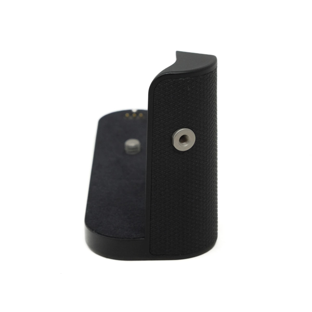 Black battery grip on a white background