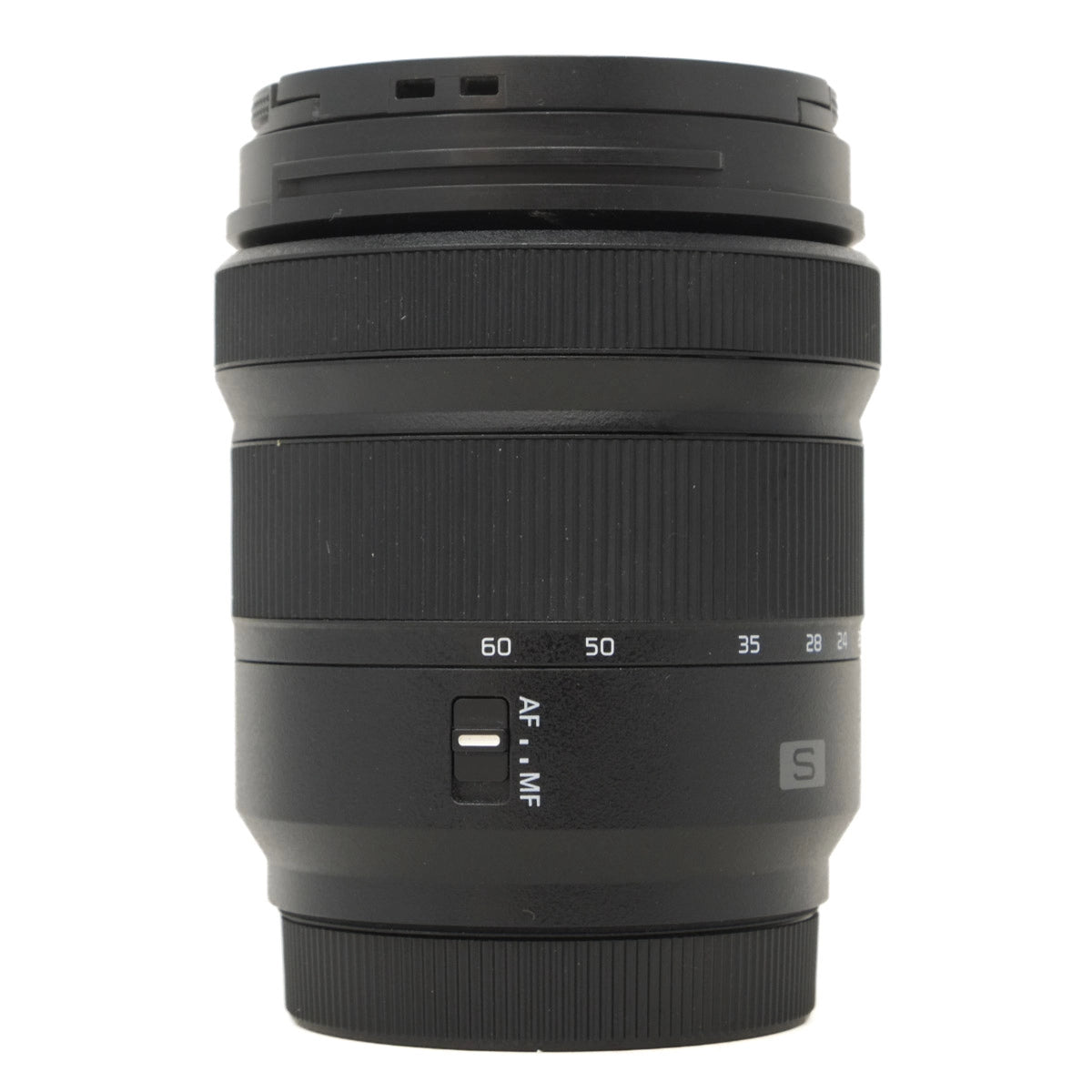 Used Lumix S 20-60mm F3.5-5.6 Lens in L Mount - side angle