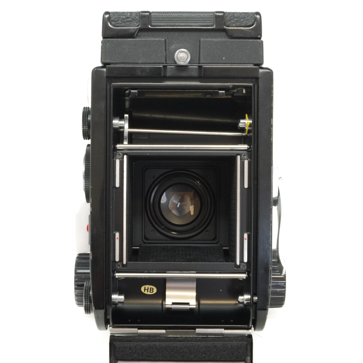 Used Mamiya C330F Professional F twin lens reflex - back angle (open)