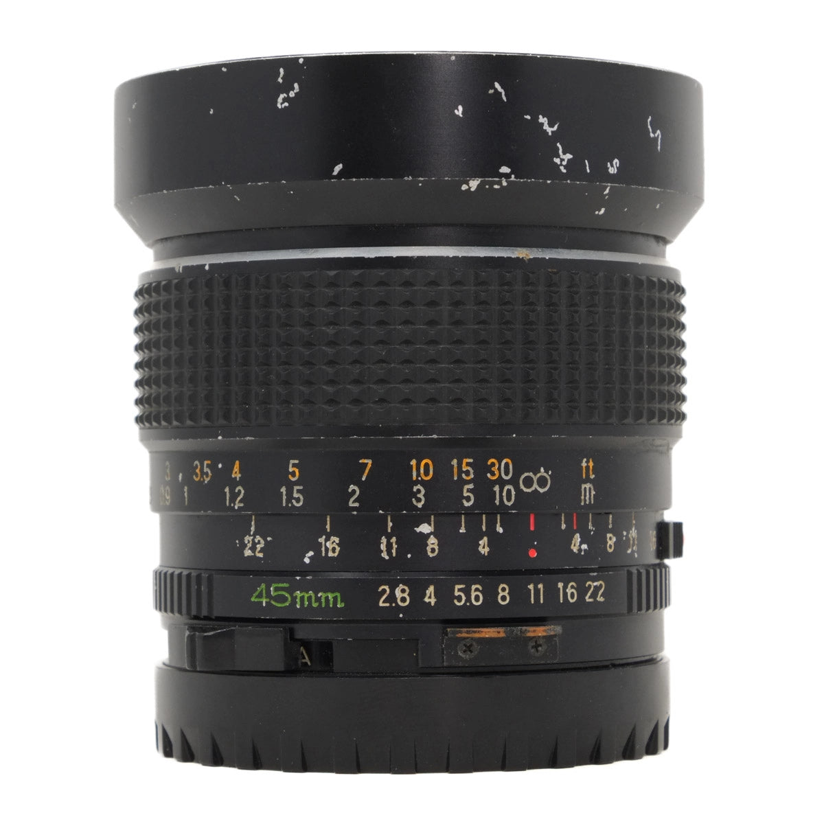 Used Mamiya Sekor C 45mm F2.8 M645 Lens - front angle