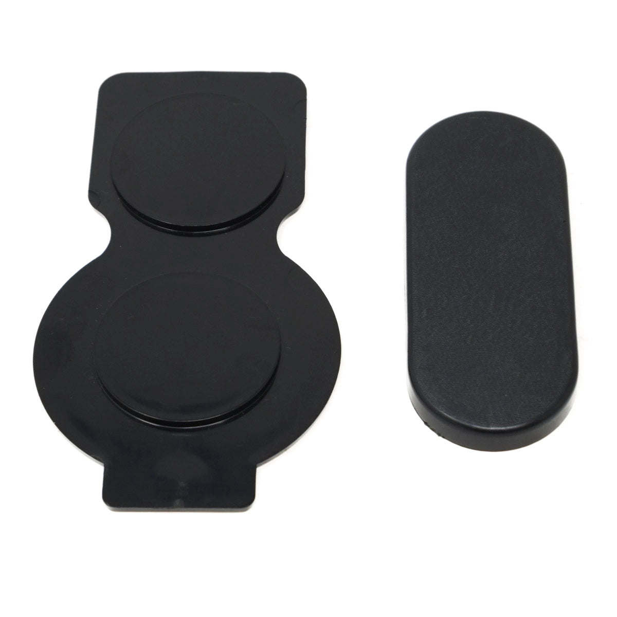 Used Mamiya Twin Lens reflex body cap and rear lens cap set - bottom angle