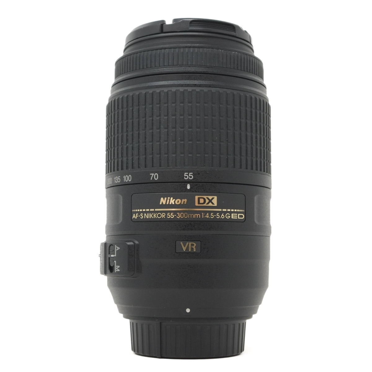 Used Nikon AF-S Nikkor 55-300mm F4.5-5.6G ED VR lens - front angle