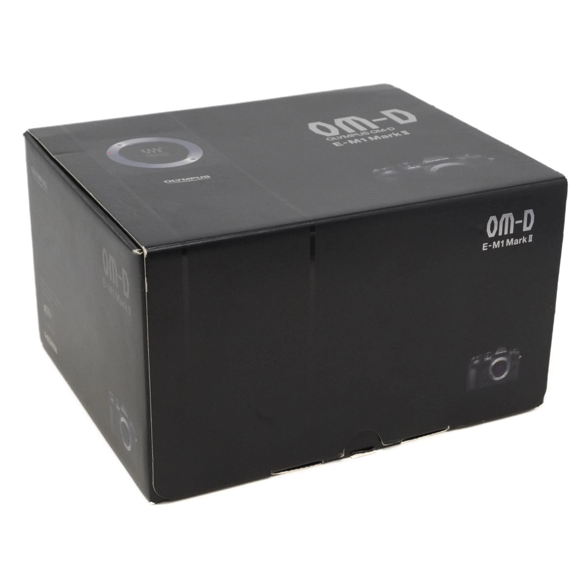 Black box with 'OM-D' branding on a white background