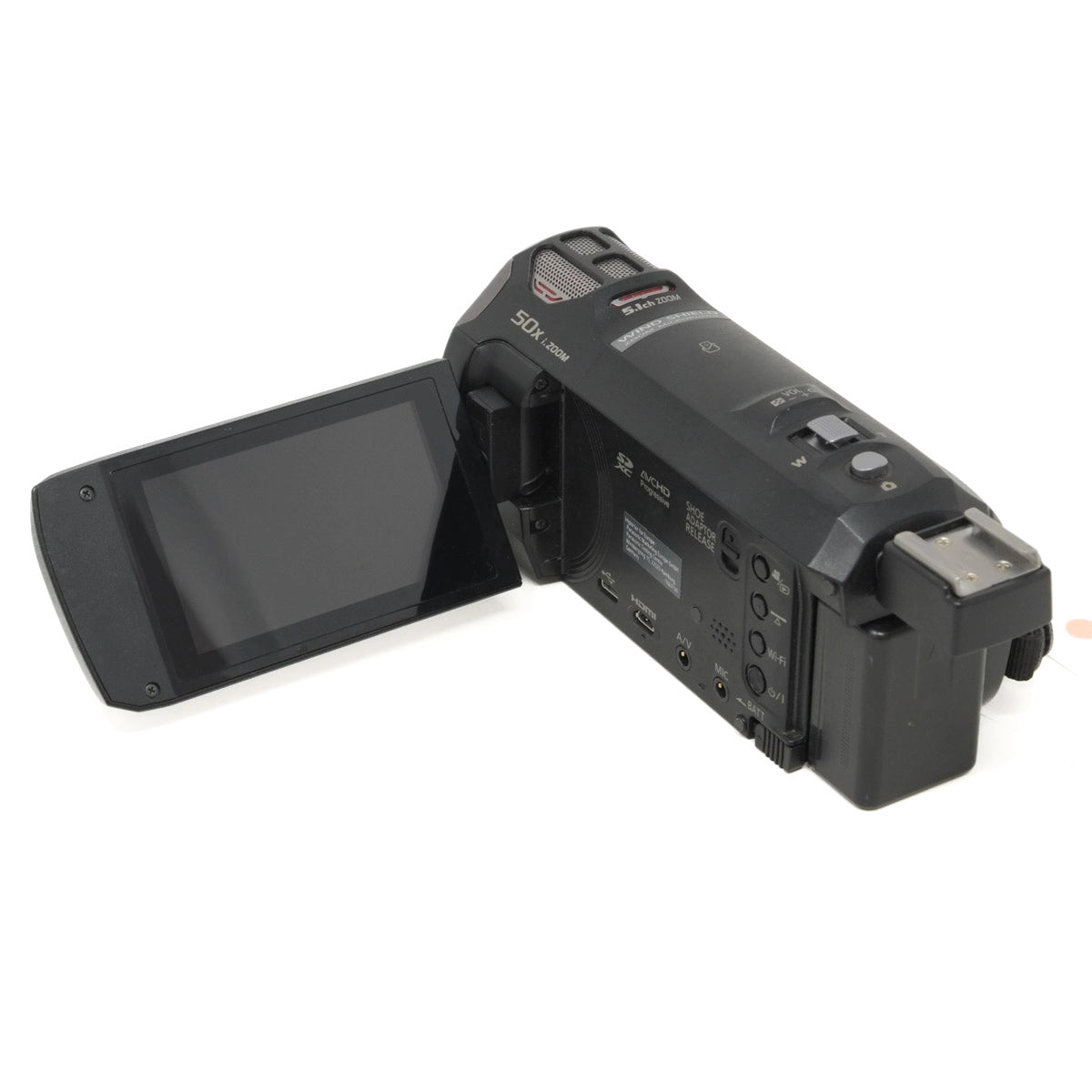Used Panasonic HC-V770 High Definition Video Camera - back angle
