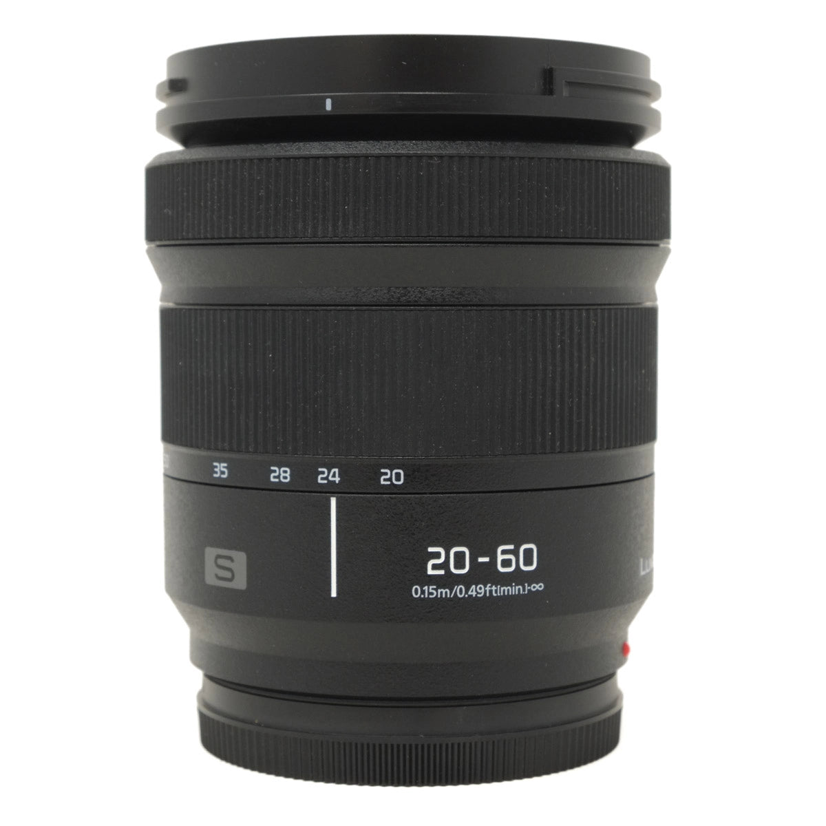 Used Panasonic S 20-60mm F3.5-5.6 Lens in L mount - front angle