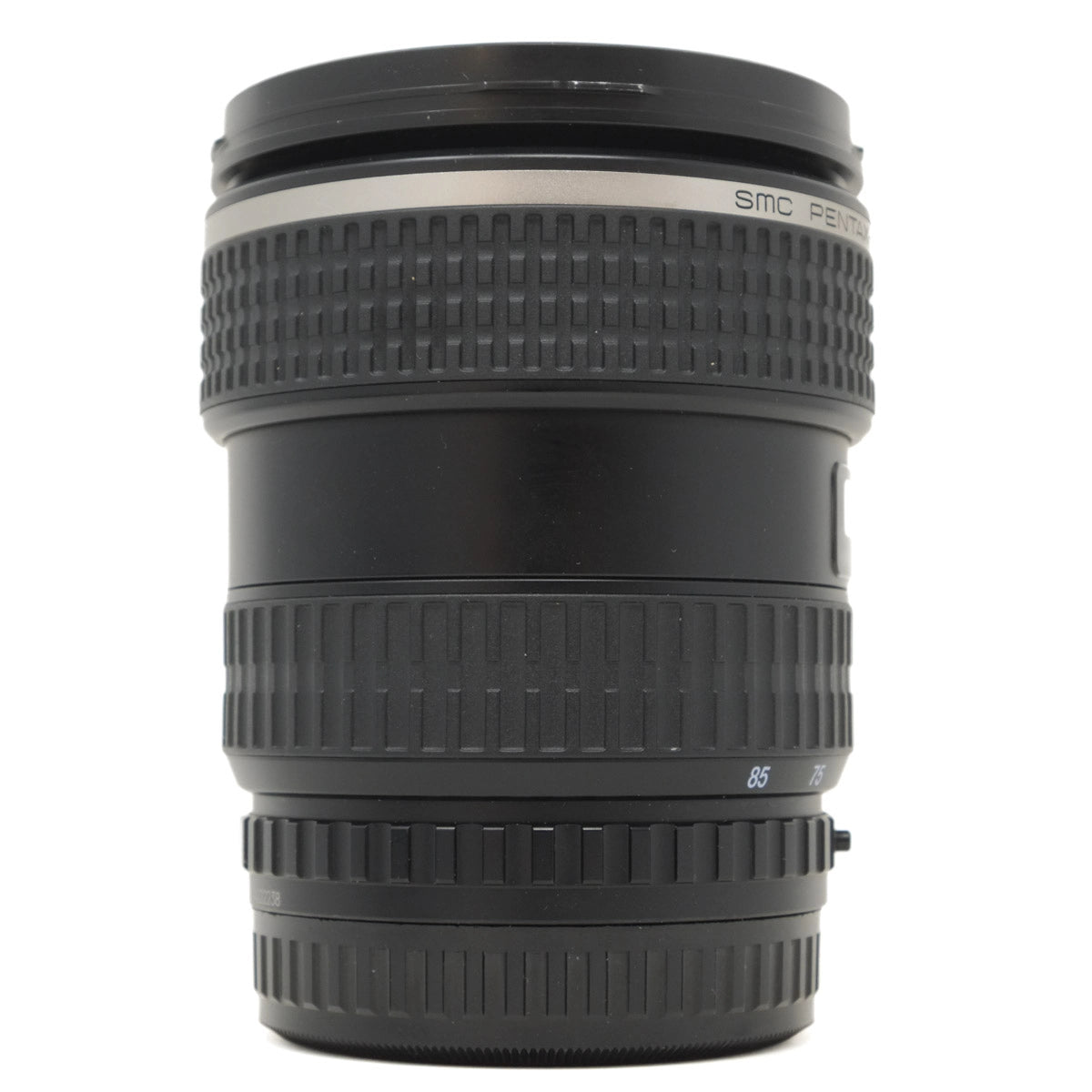 Used Pentax-FA 645 45-85mm F4.5 zoom lens AF For Pentax 645 AF cameras - side angle