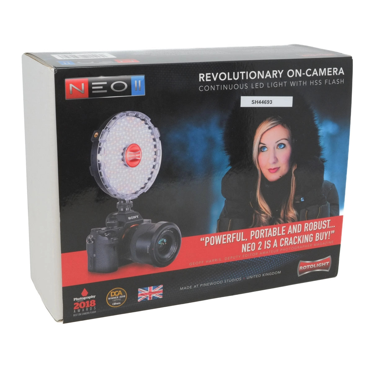 Used Rotolight Neo II Revolutionary On-Camera LED Light - original box