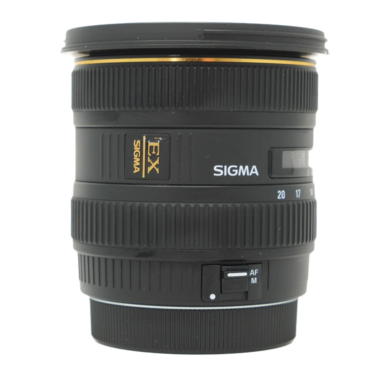 Used Sigma 10-20mm f4-5.6 DC wide angle lens in Canon EF fitting - side angle