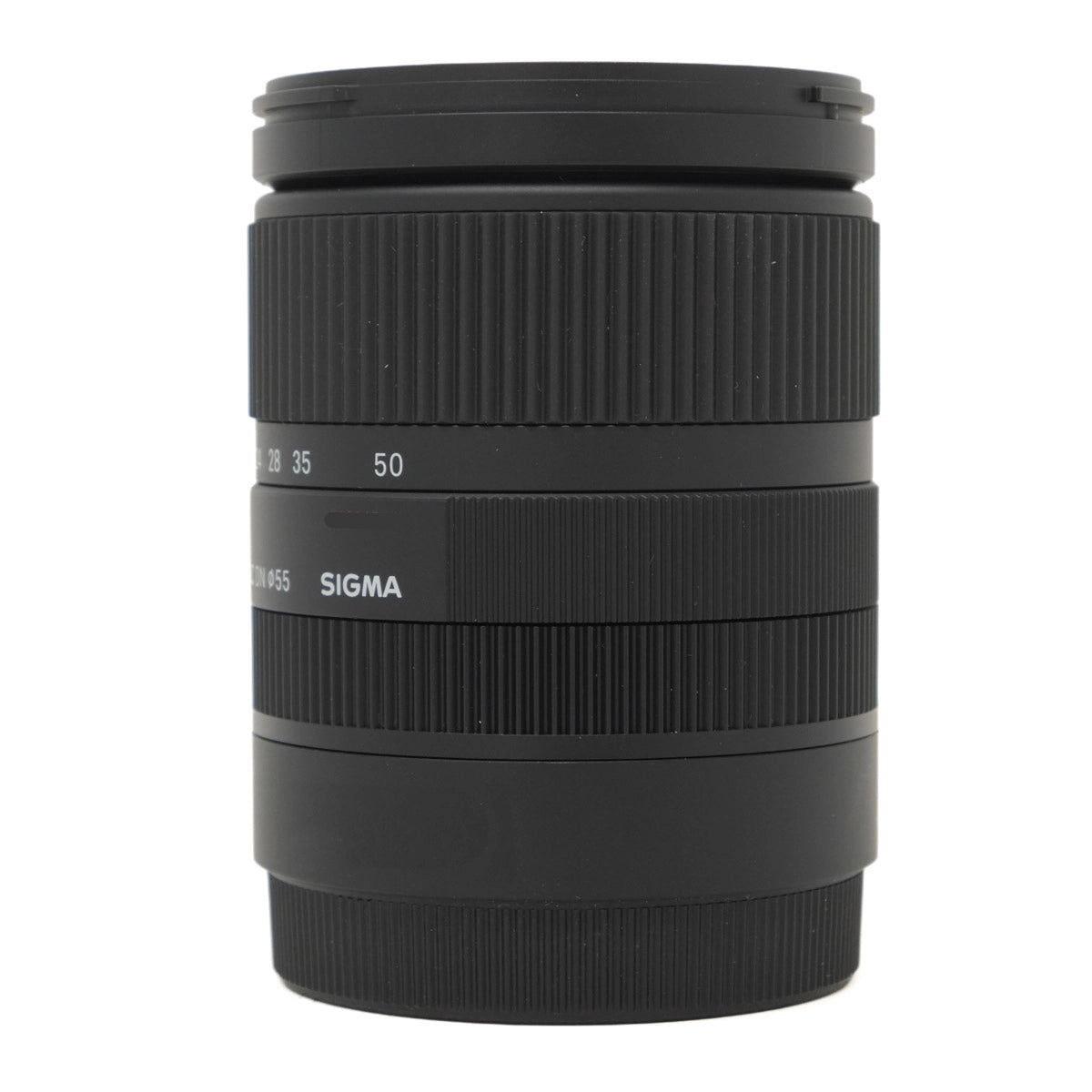 Sigma camera lens on a white background