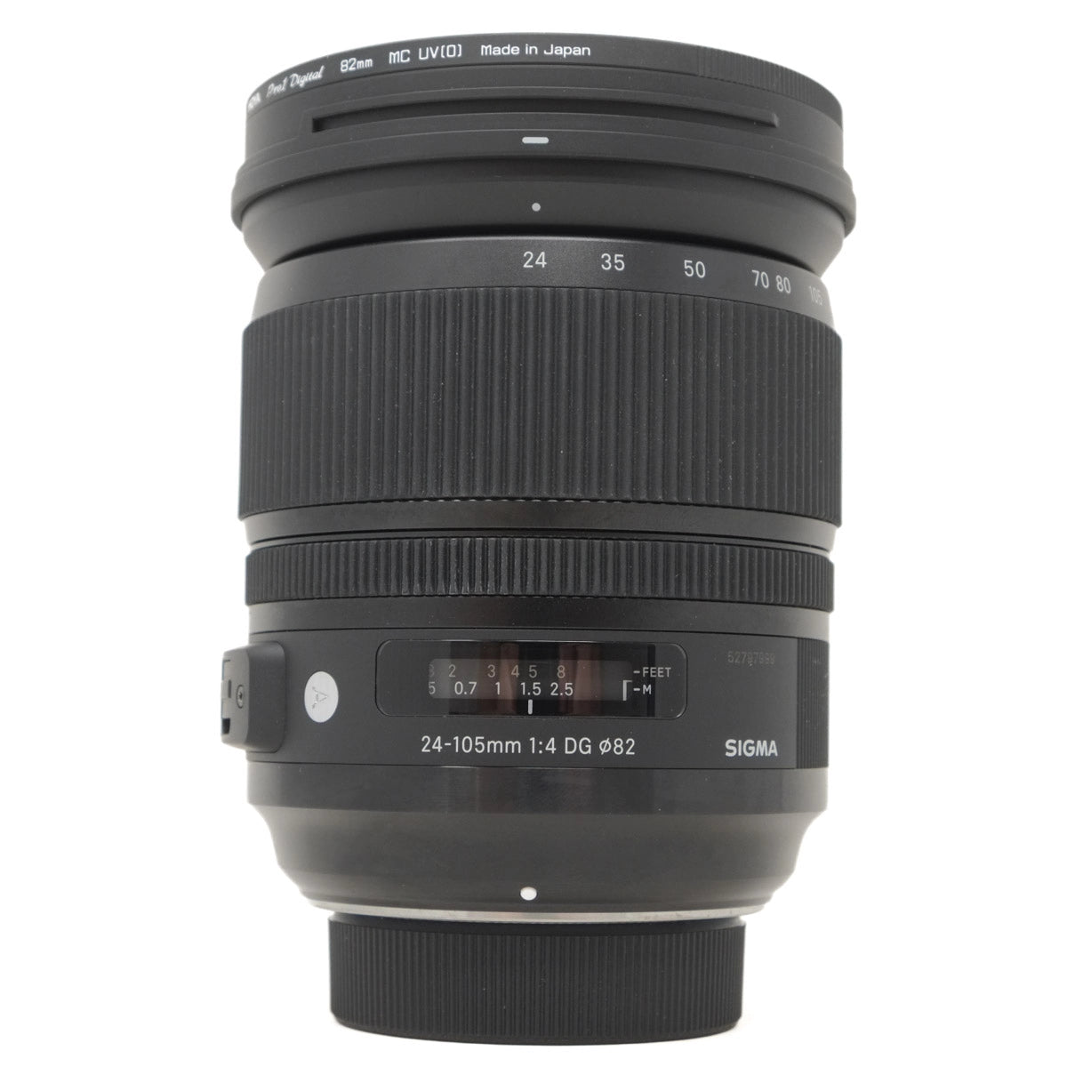 Used Sigma 24-105mm f4 DG OS Lens in Nikon F Mount - front angle