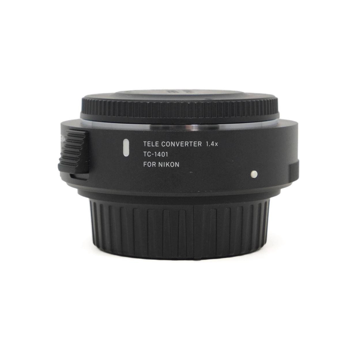 Used Sigma TC-1401 1.4X converter In Nikon F mount - front angle