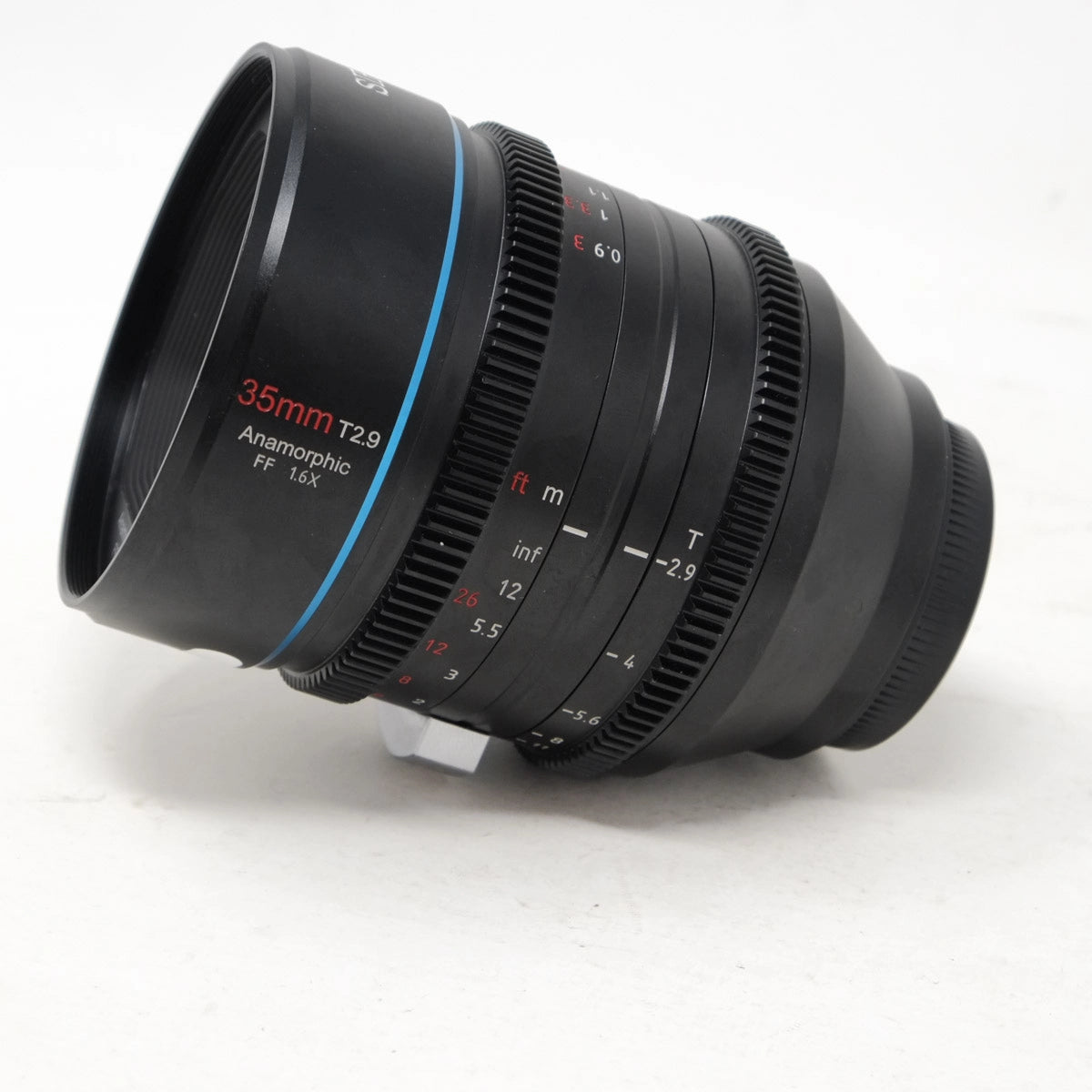 Used Sirui 35mm T2.9 1.6x Full frame Anamorphic Lens L mount - side angle