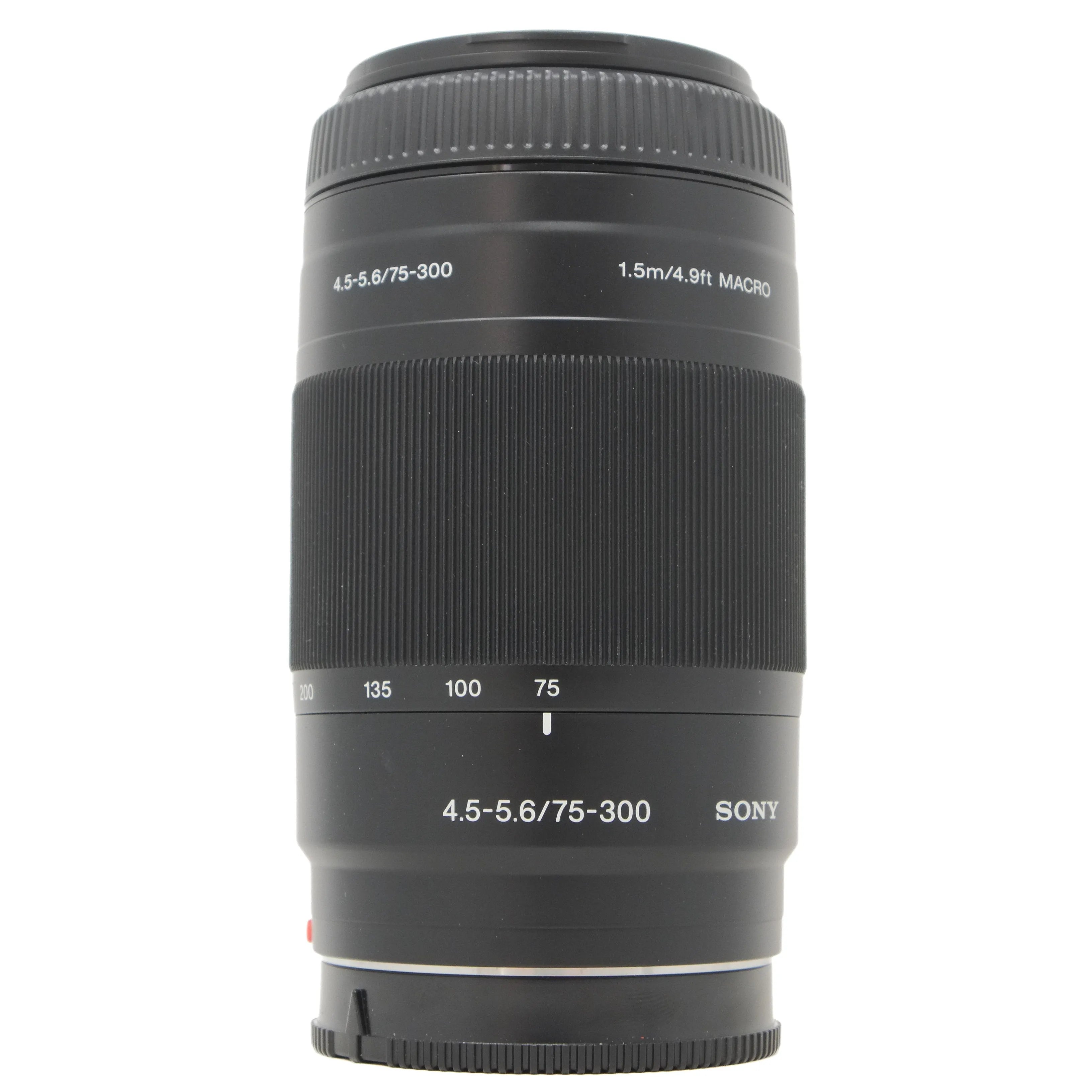 Sony camera lens on a white background