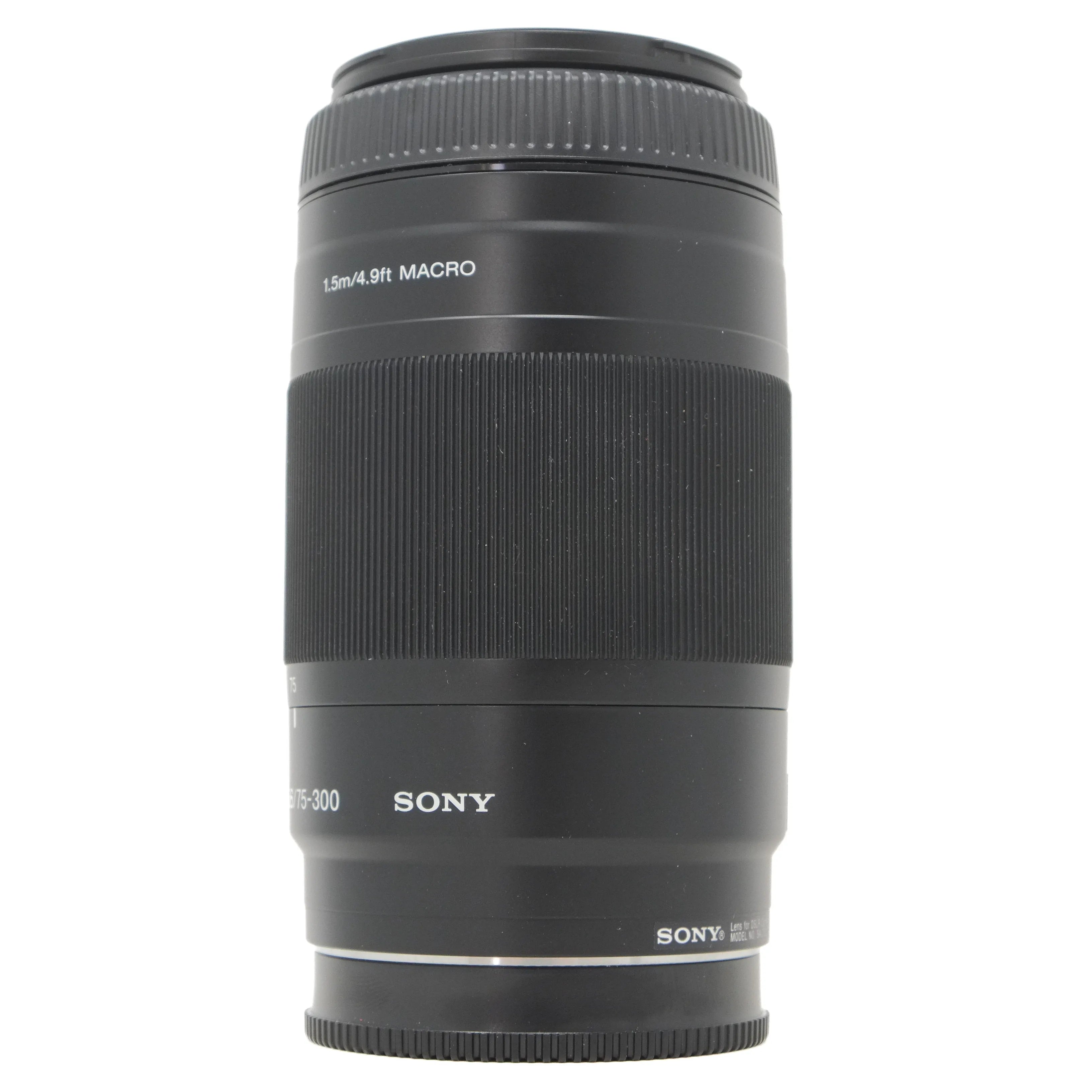 Sony camera lens on a white background