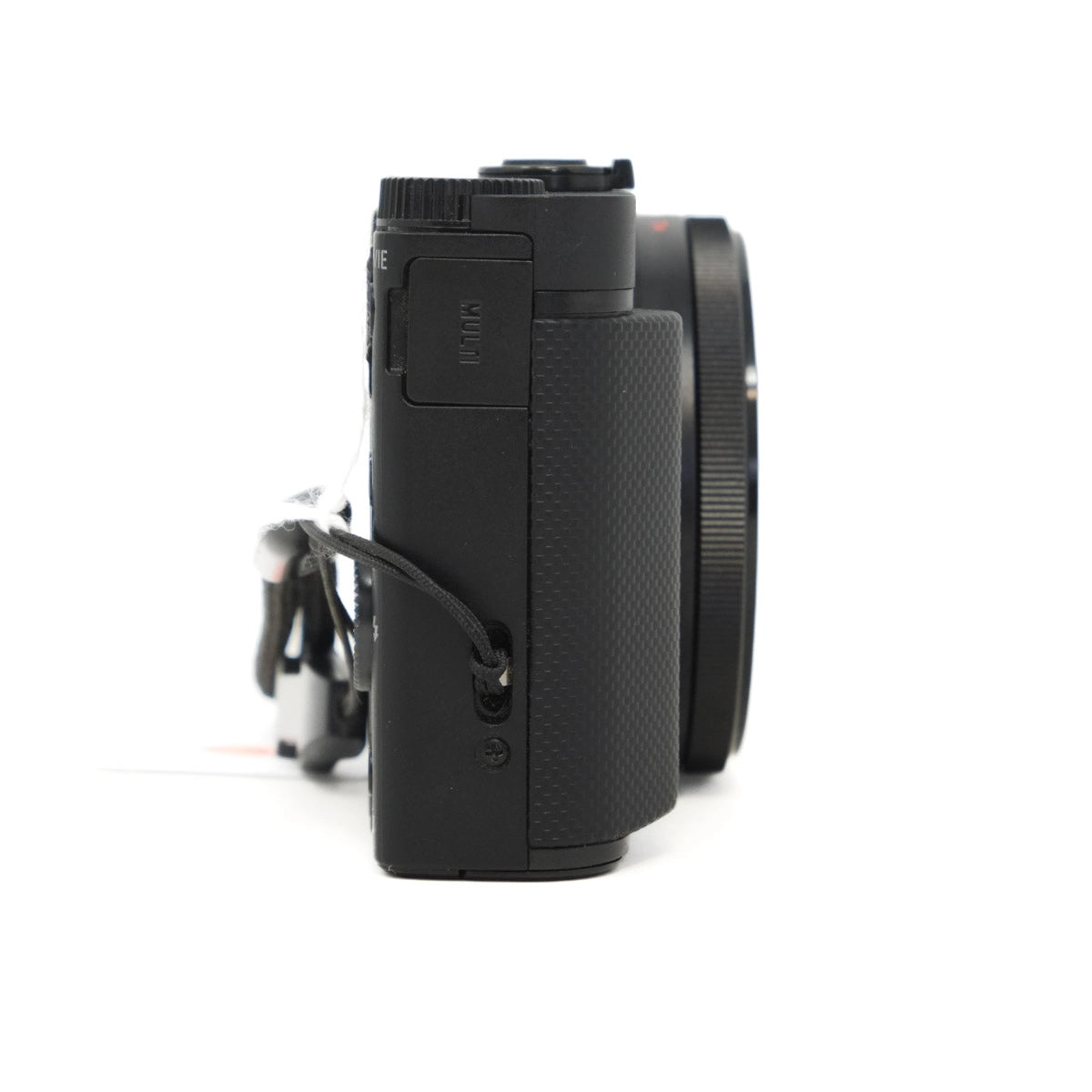Black camera on a white background