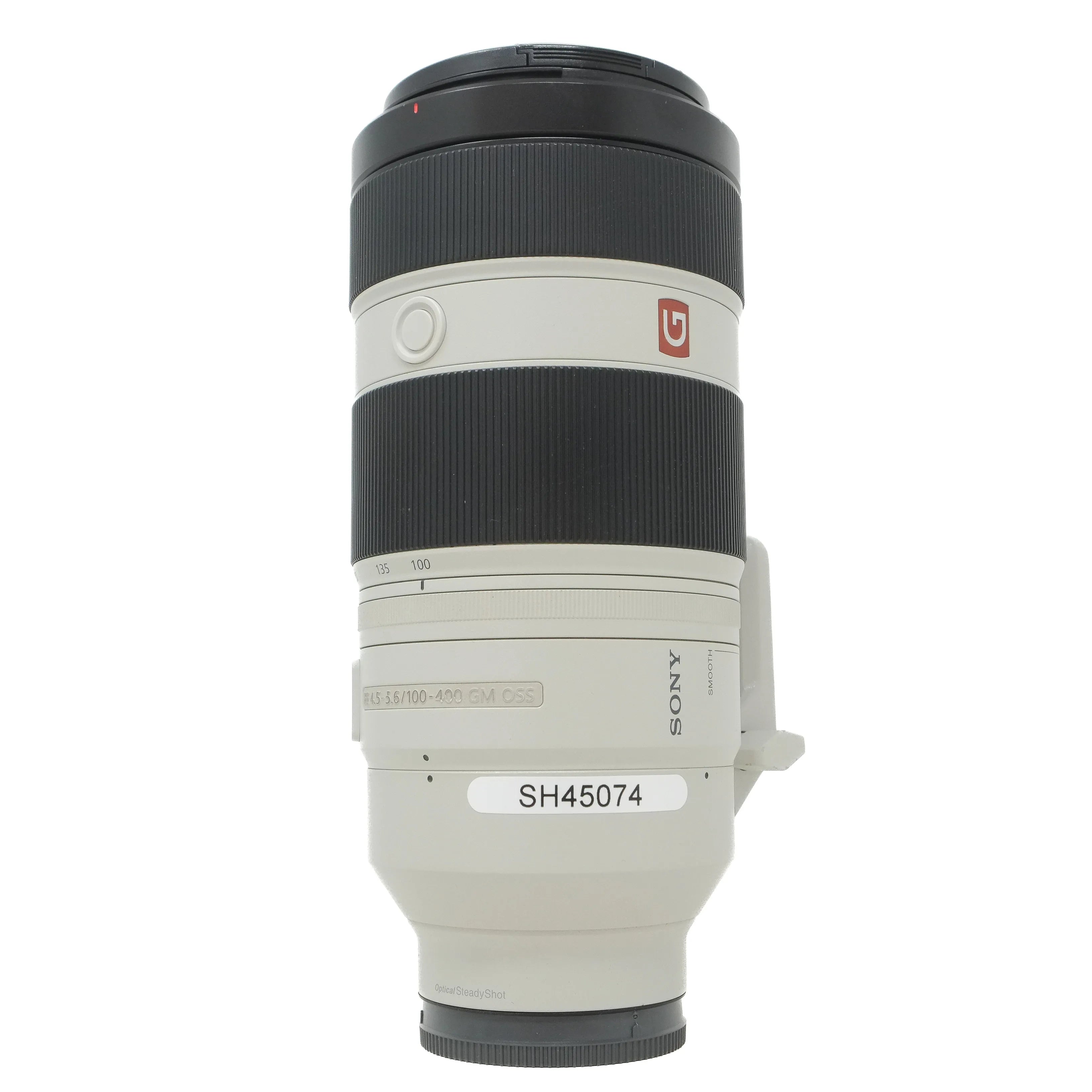 Sony camera lens on a white background