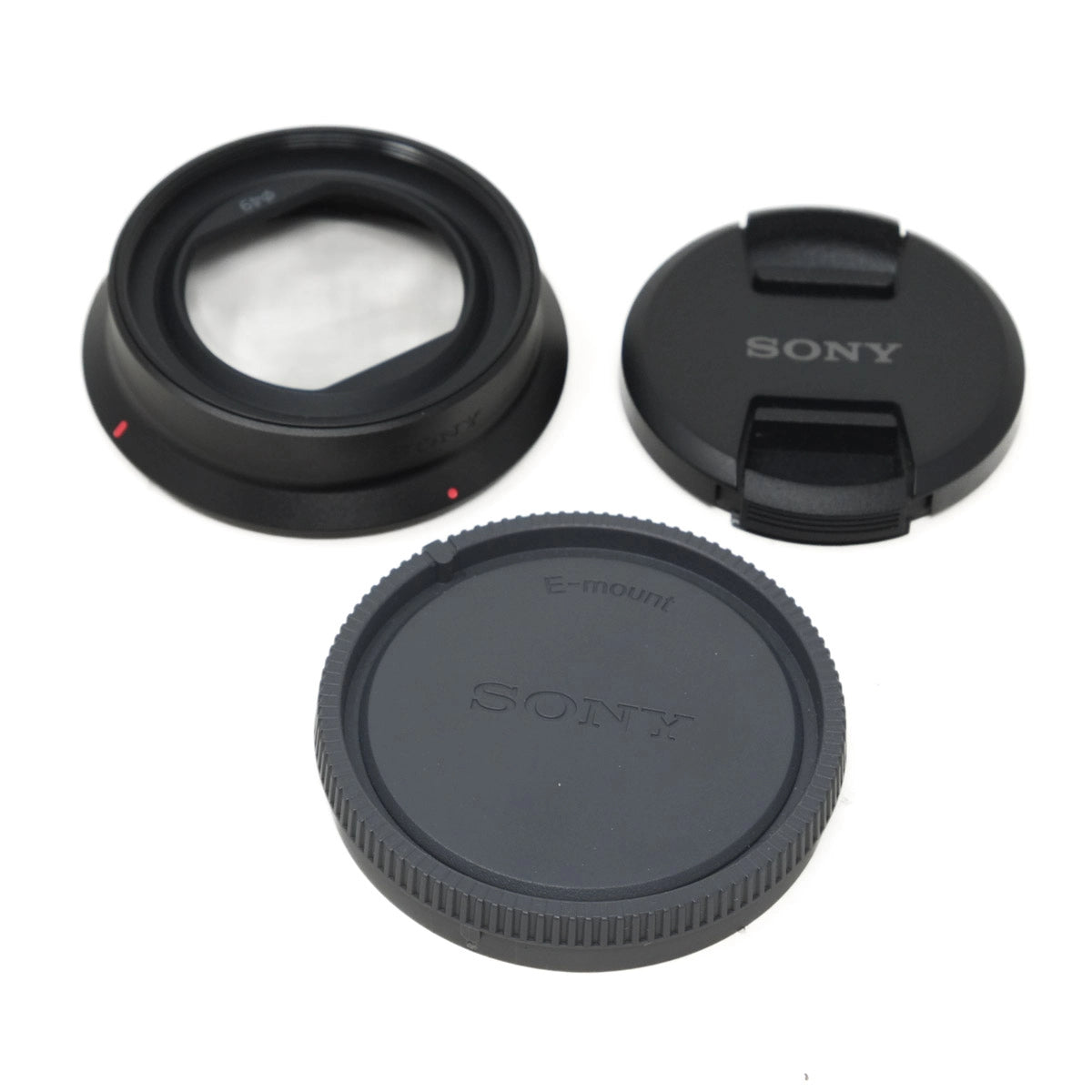 Used Sony FE 40mm F2.5G lens - hood and caps