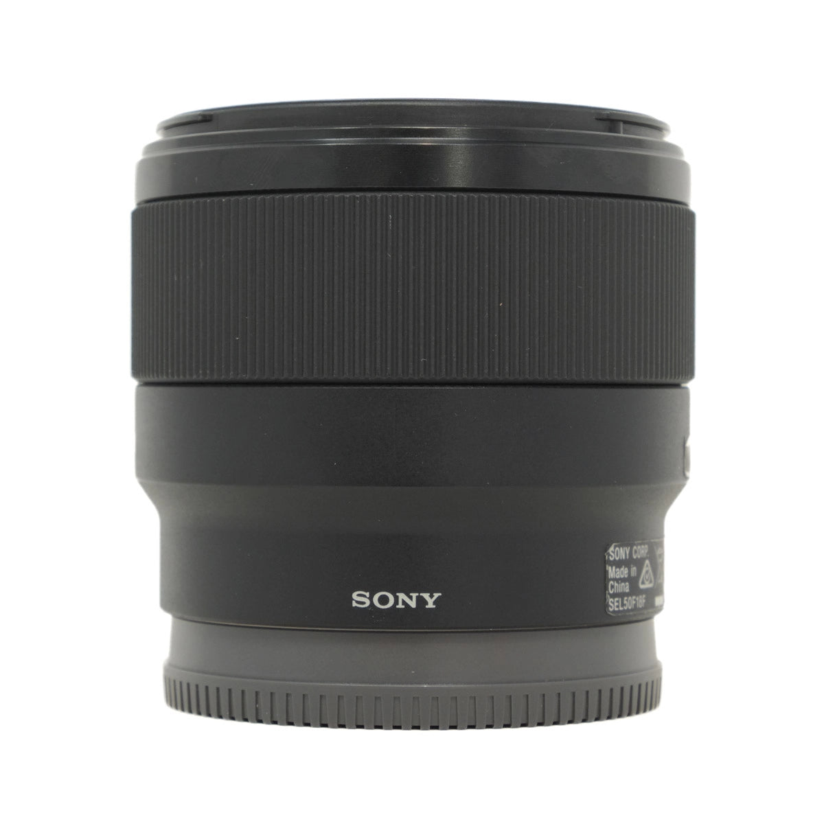 Sony camera lens on a white background