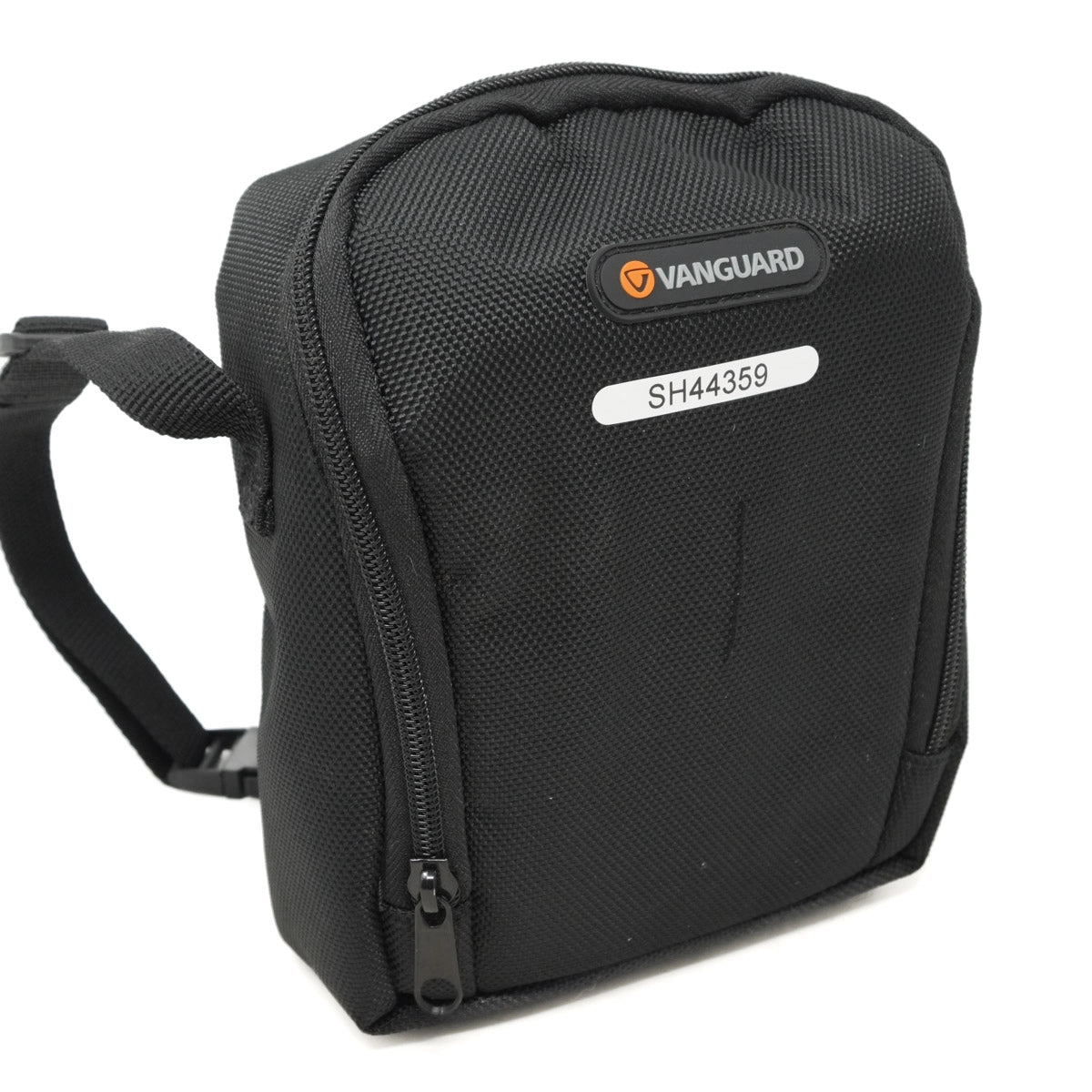 Black binocular bag with Vanguard logo on a white background