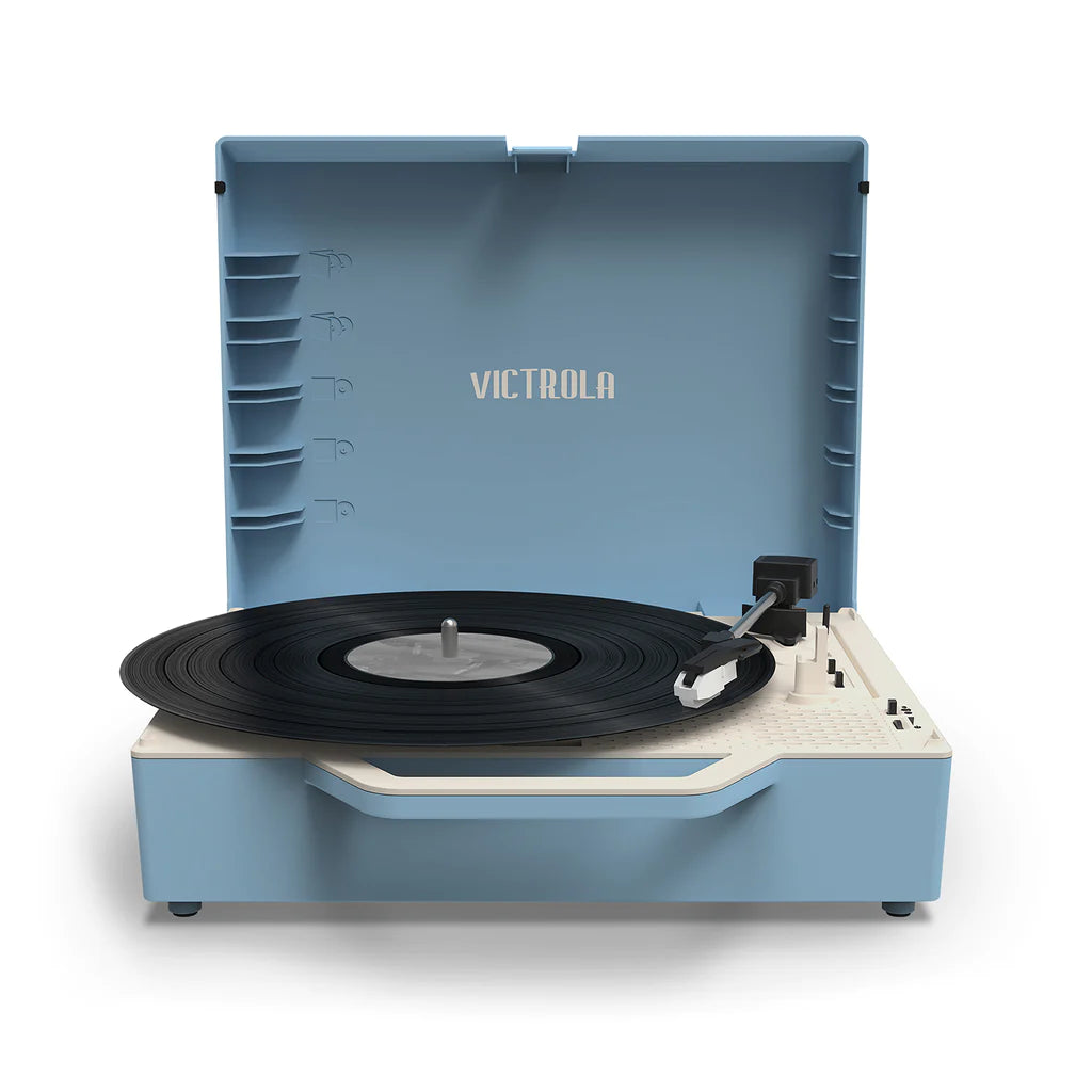 Victrola Re-Spin Sustainable Bluetooth Suitcase LP Record Player - Blue