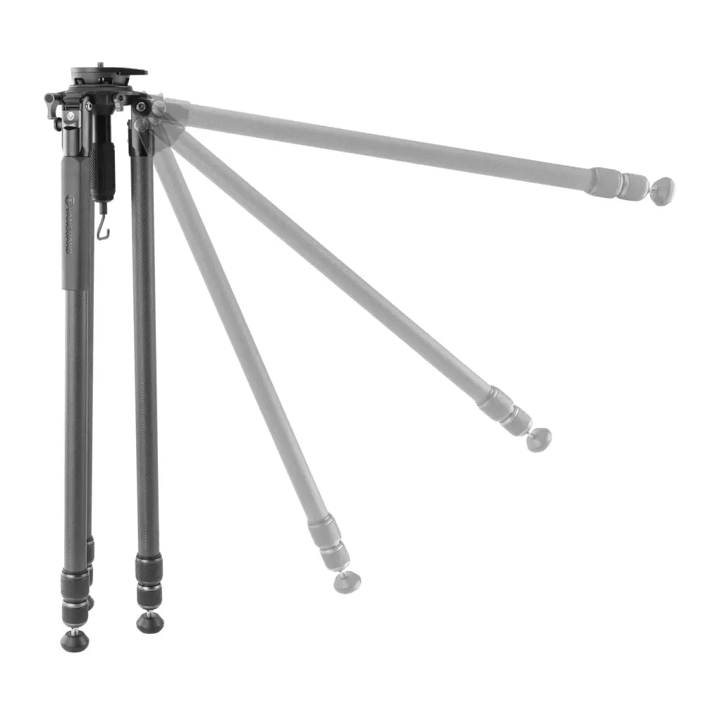 Camera tripod on a white background