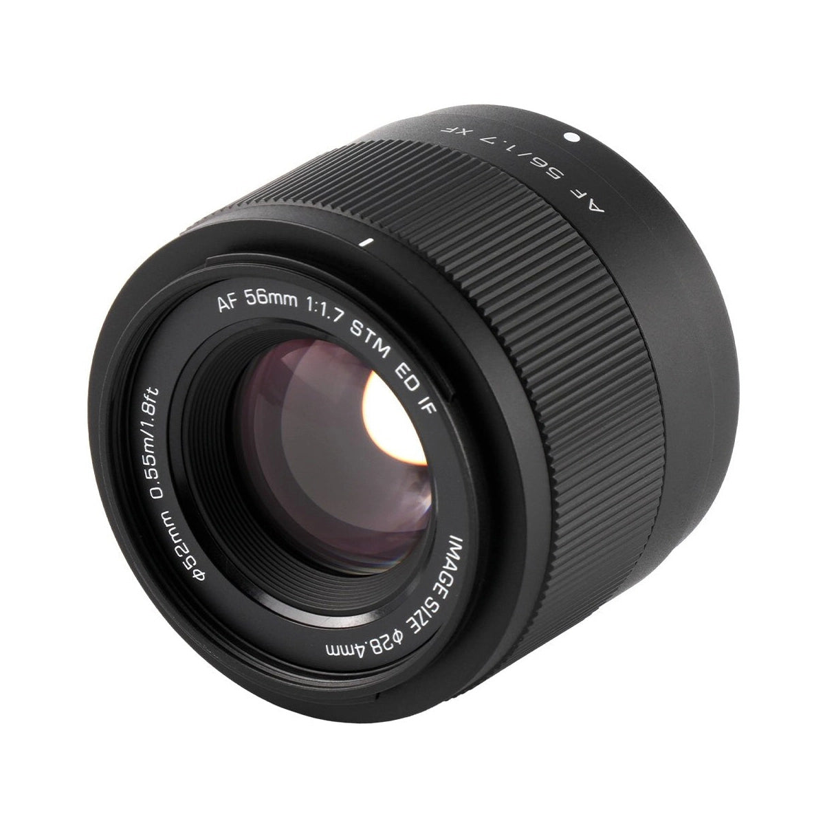 Viltrox AF 56mm F1.7 - Nikon Z Mount Lens front angle from right side