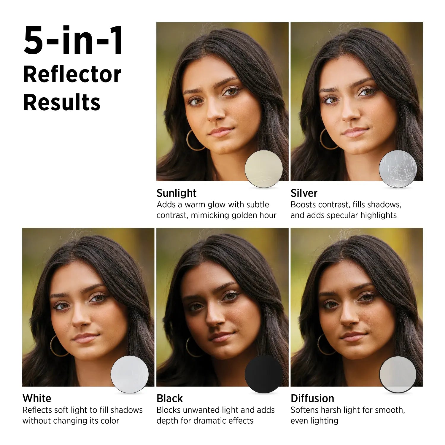 Westcott Illuminator Collapsible 5-in-1 Reflector (20")
