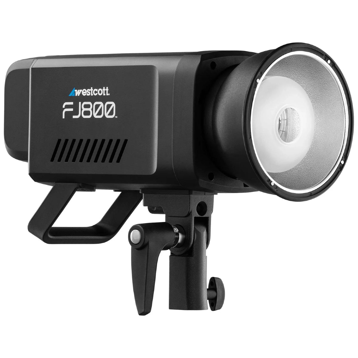 Westcott FJ800 Touchscreen Strobe with FJ Pro AC/DC Battery side angle 2