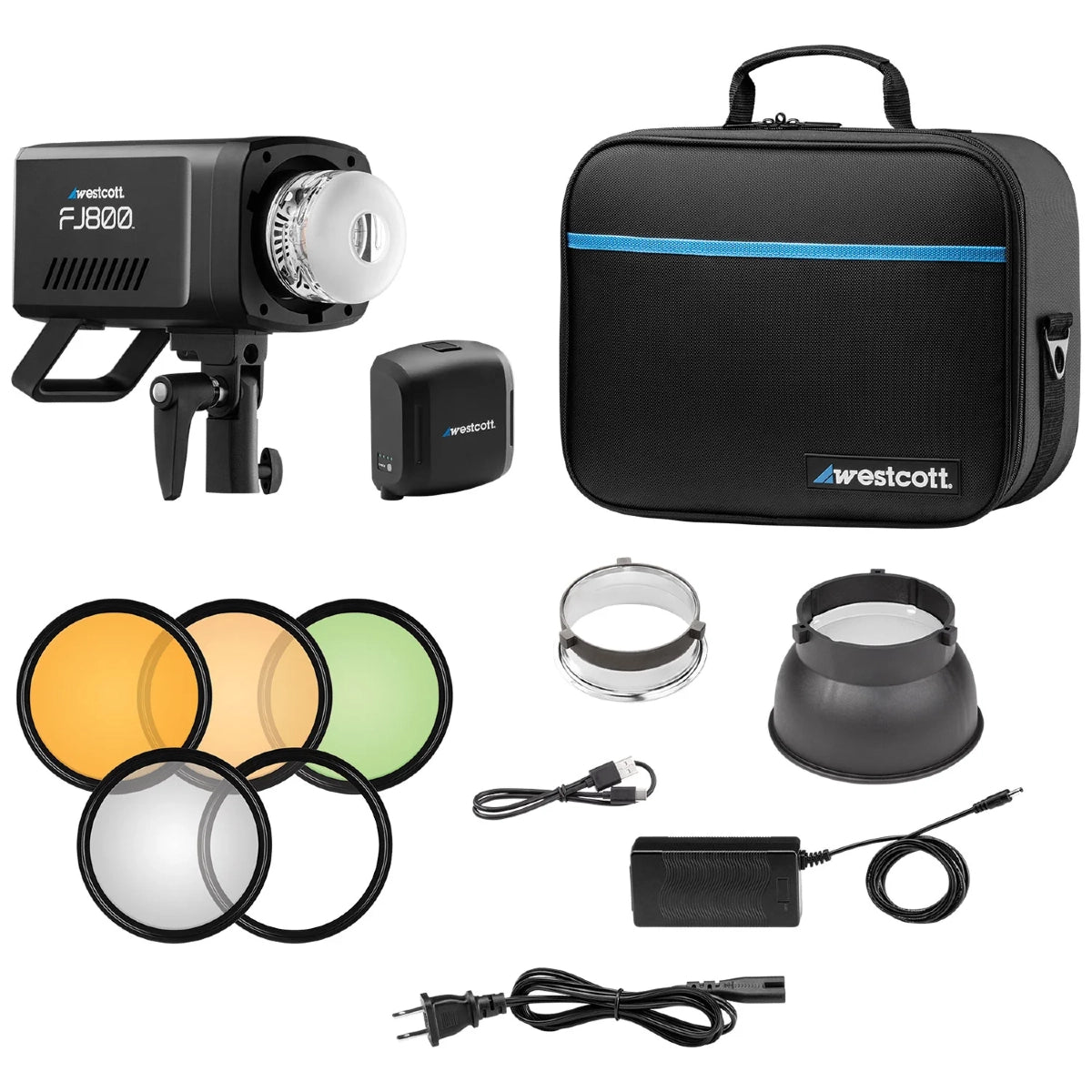 Westcott FJ800 Touchscreen Strobe with FJ Pro AC/DC Battery case