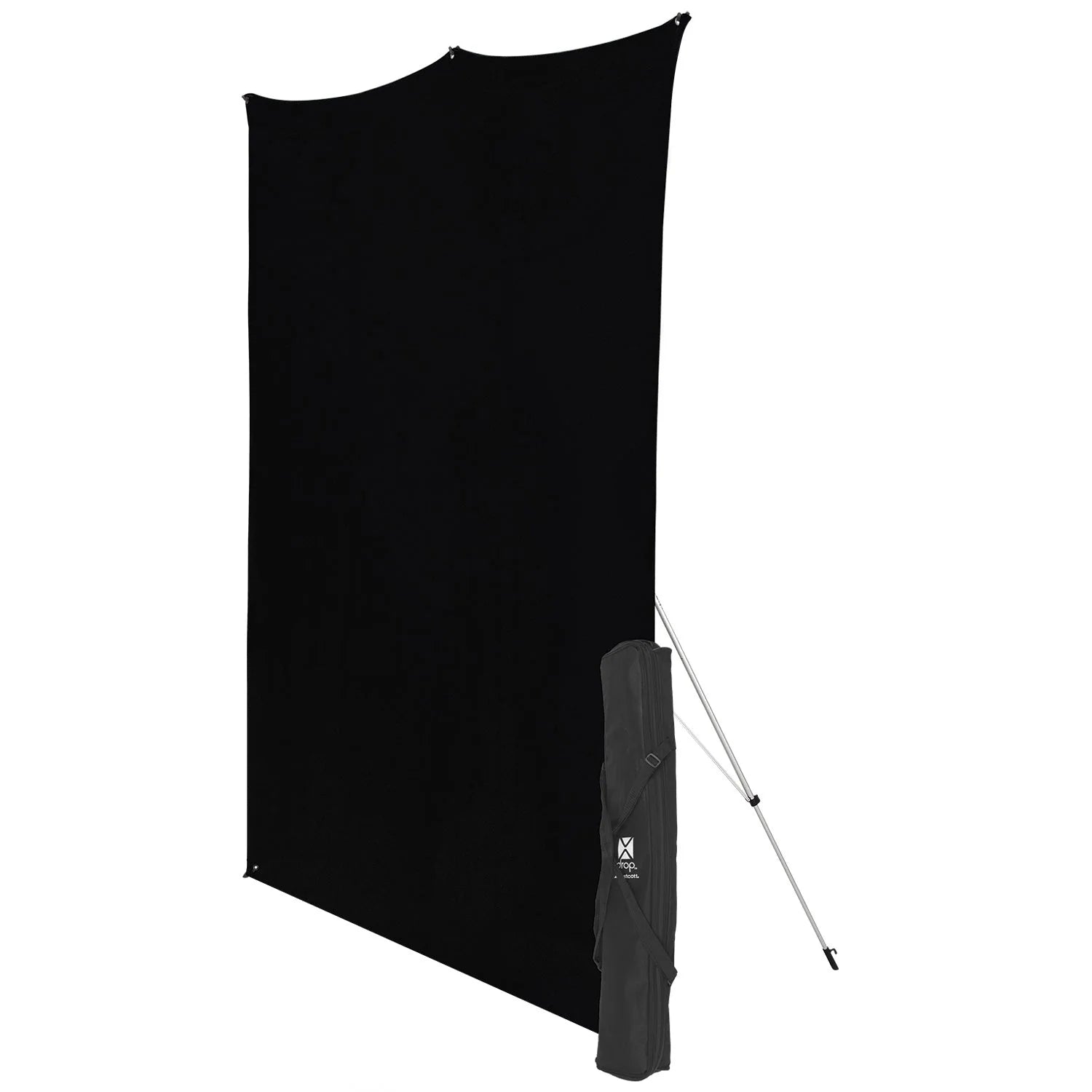 Westcott X-Drop Wrinkle-Resistant Backdrop - Rich Black Kit (5' x 7')