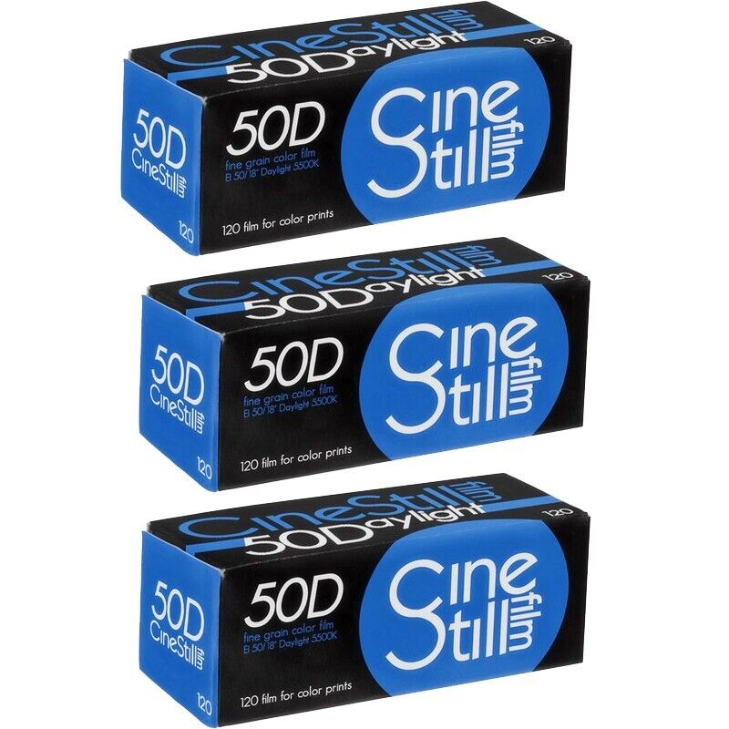 Expired Cinestill 50D Daylight Fine Grain Colour Color Negative Film, 120