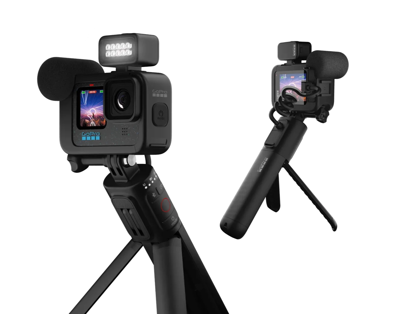 Side profile of the GoPro Hero 12 with the attachments