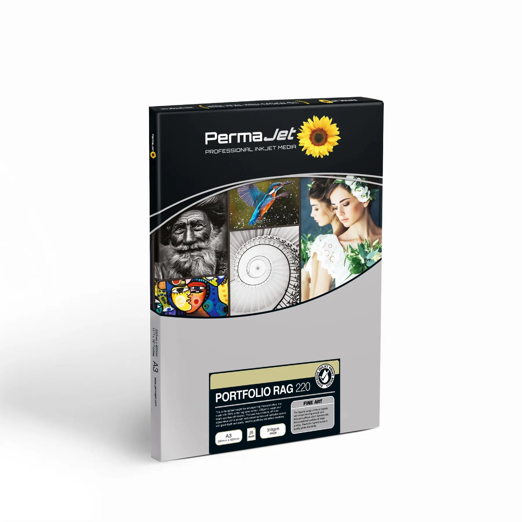 Permajet Portfolio Rag Photo Paper - 220gsm A3 - 25 Sheets