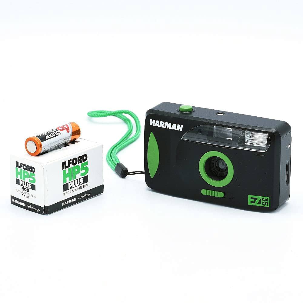 Product Image of Ilford Harman Reusable Motorized Camera with Flash and HP5+ 35mm 36-Exposure Film Roll