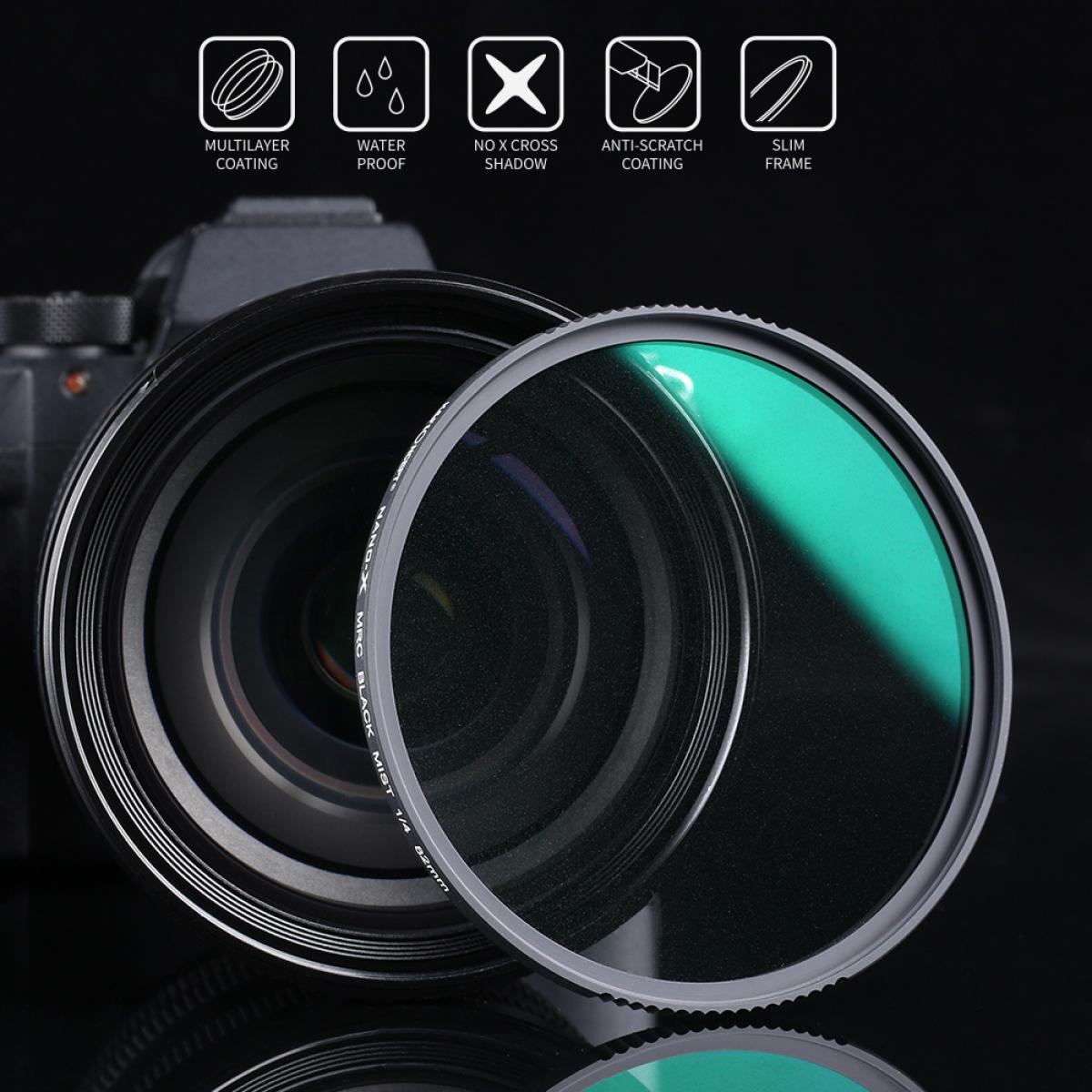 K&F Concept Black Mist Filter 1/4 Special Effect Multi Coated With Waterproof Scratch-Resistant Anti-Reflection Nano-X