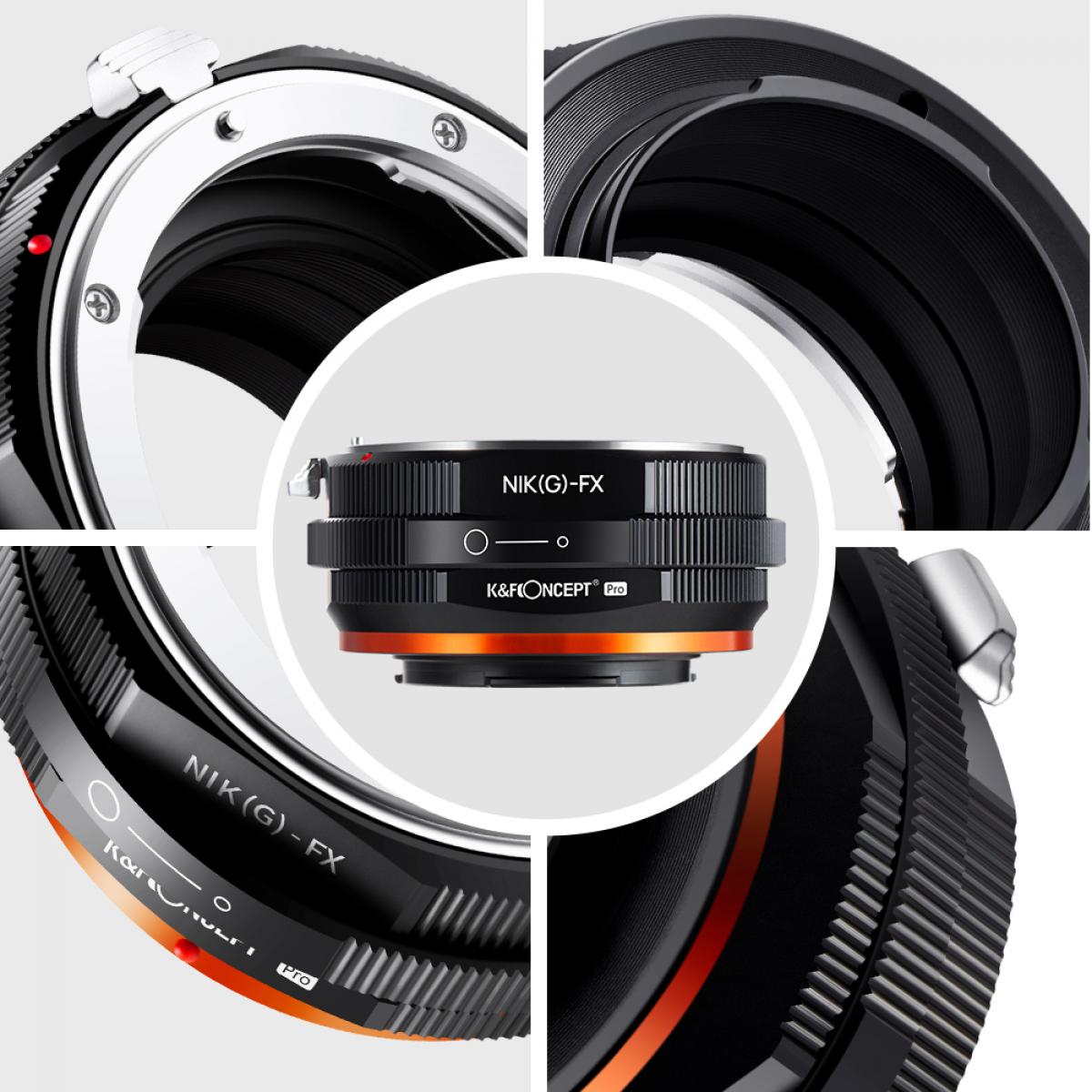 K&F concept Nikon NIK(G)-FX PRO high precision lens adapter (orange) K&F Concept Lens Adapter KF06.443