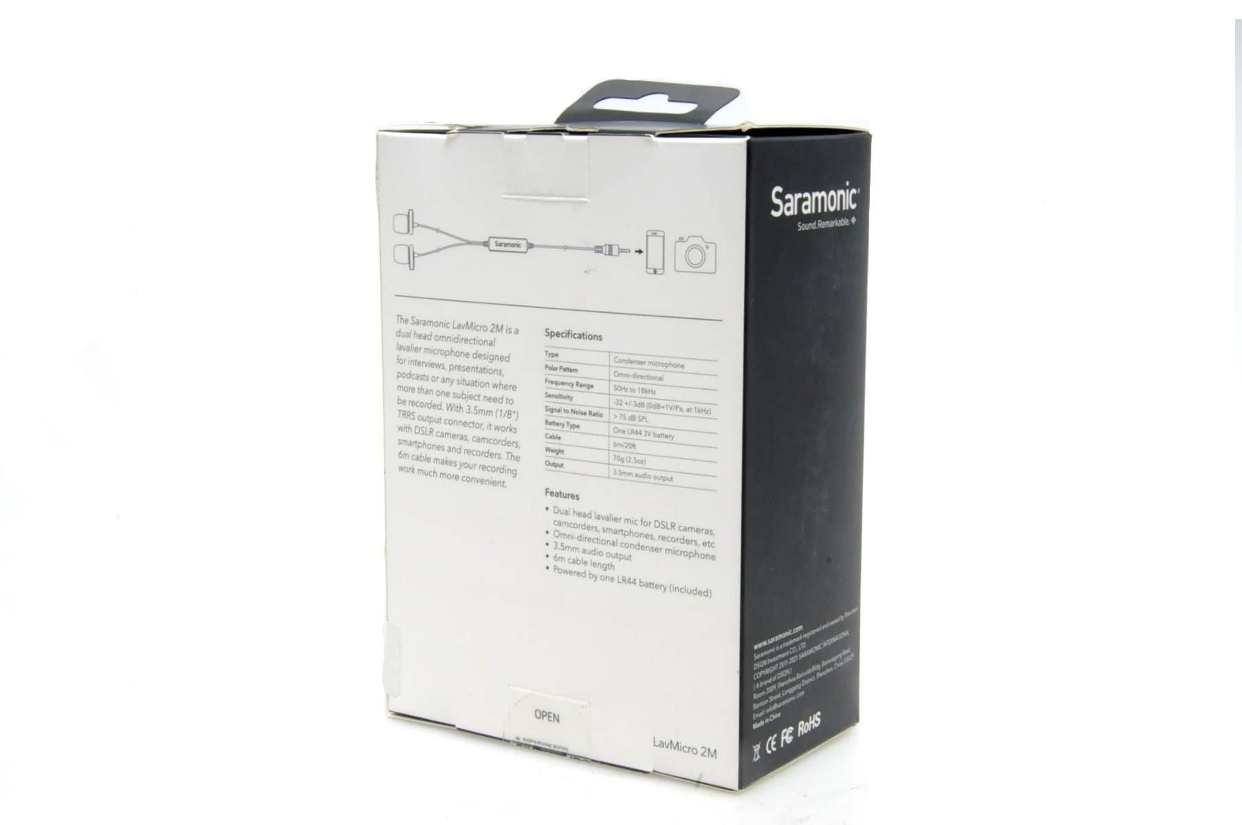 Used Saramonic Lavalier Microphone for DSLR cameras (Boxed SH36704)