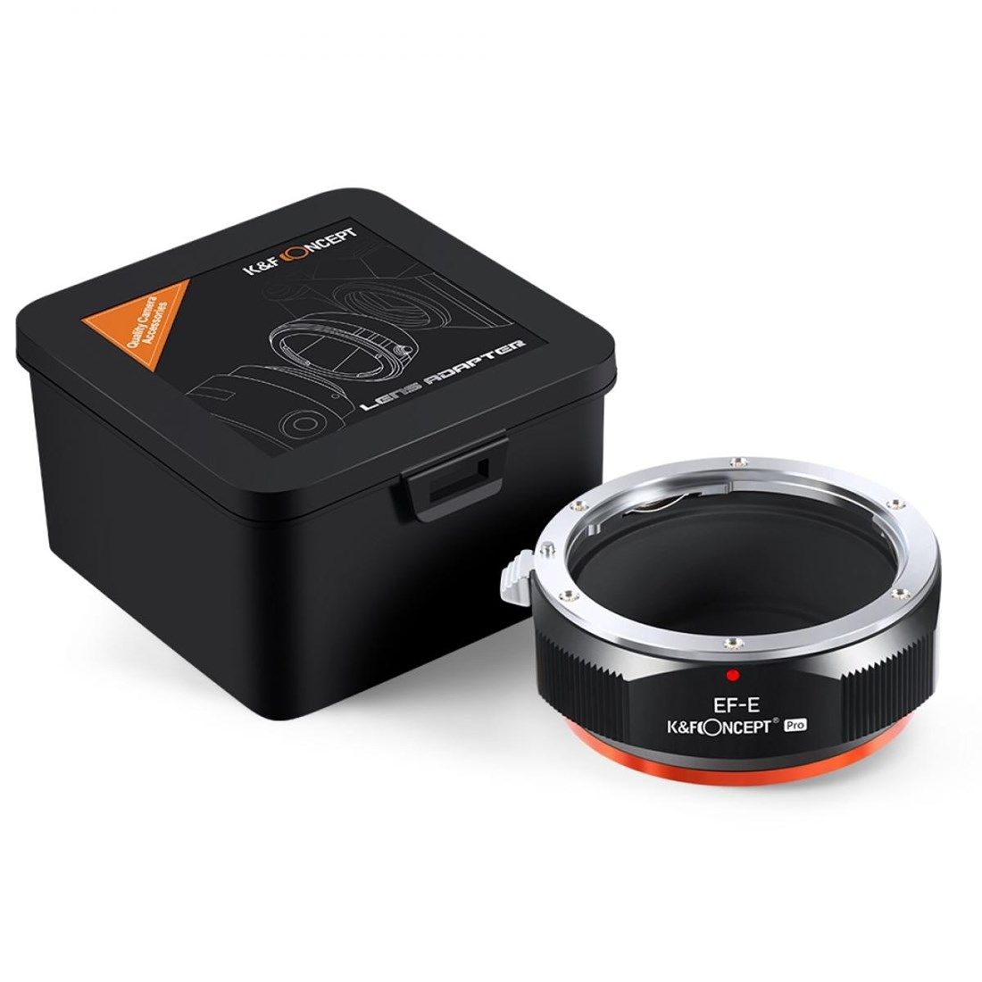 Product Image of K&F Concept EOS to Sony E Adapter, Manual Lens Mount Adapter Compatible with Canon EF EF-S Mount Lens to Sony E Mount Cameras