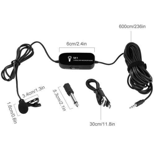 K&F Filter Lavalier Microphone Lapel Mini Omnidirectional Condenser External Mic