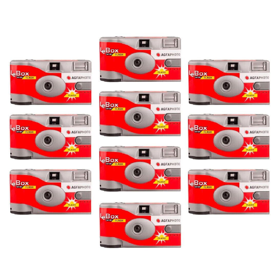 Agfa LeBox Single Use Disposable Camera with Flash 27 exposures