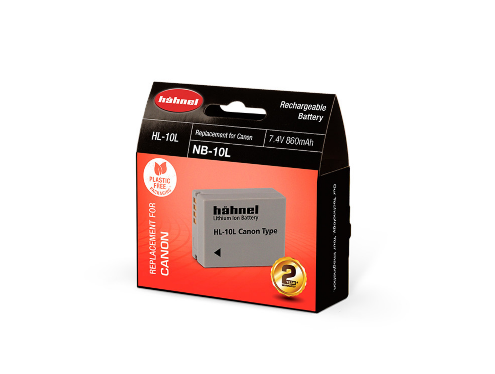 Hahnel HL-10L - NB-10L Battery for Canon G1X, G15, G16, G3X, SX40 HS, SX50 HS, SX60 HS