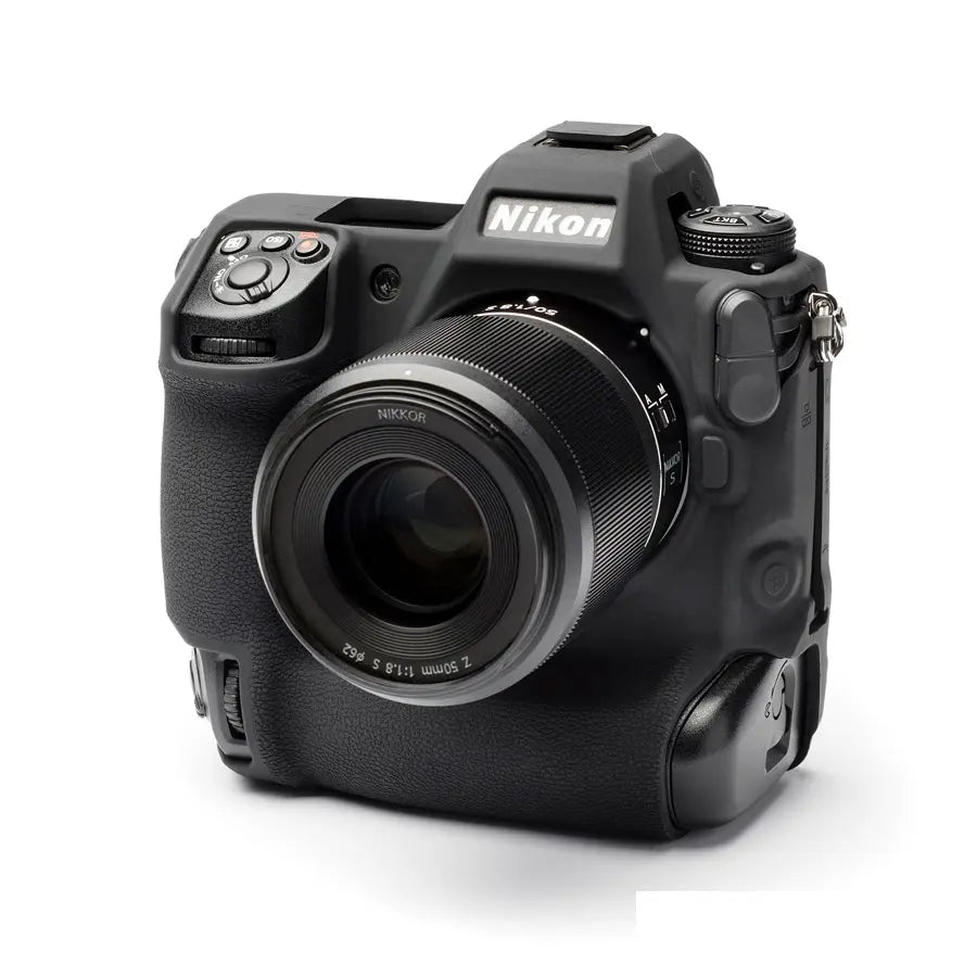 Nikon camera on a white background