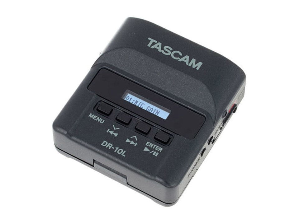 Tascam DR-10L Digital Audio Recorder with Lavalier Microphone - Black