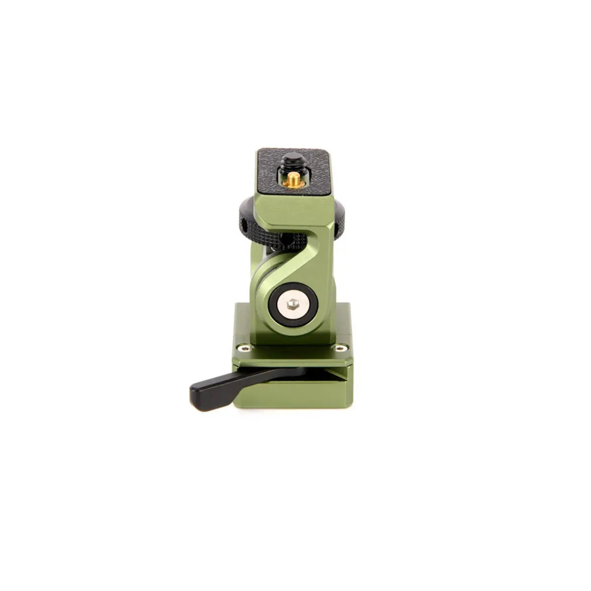 Green mechanical component on a white background