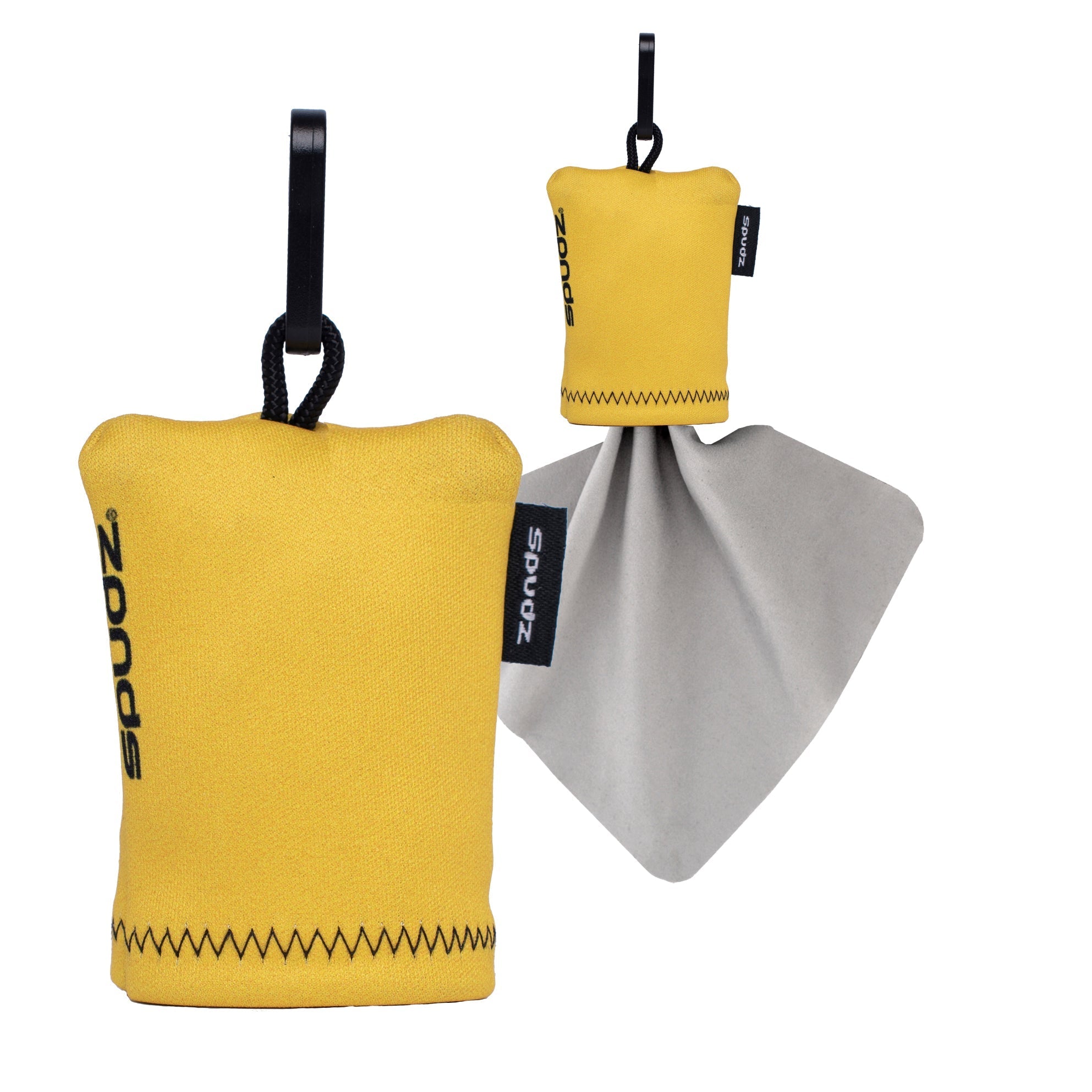 Spudz 6x6 Classic Lens Cloth In Pouch - Yellow