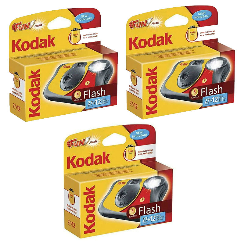 Kodak Single Use FunSaver Film Camera with Flash – 3 Pack